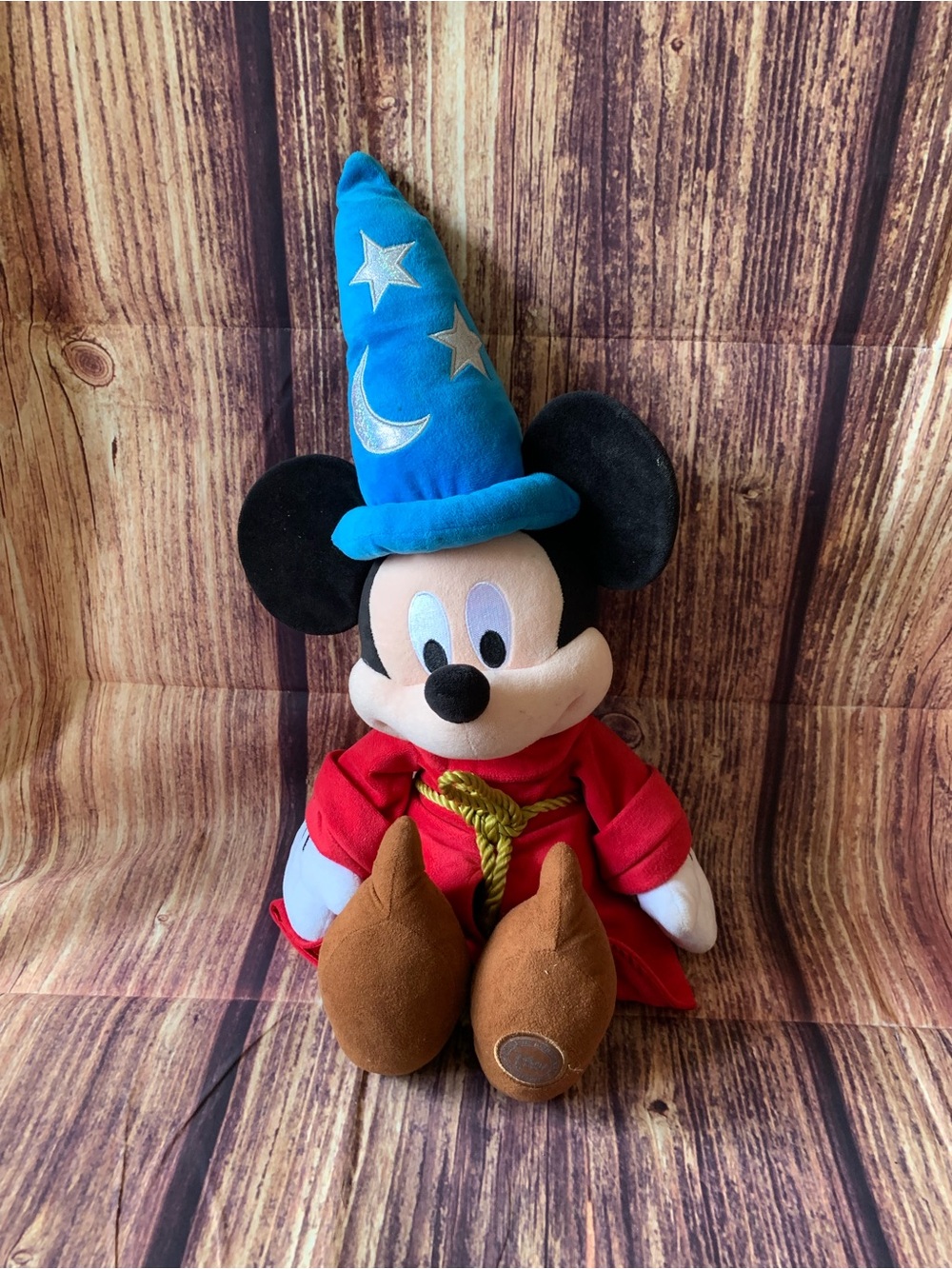 Disney Store Original "Mickey Mouse" Sorcerer Fantasia Wizard Stuffed Plush 22"